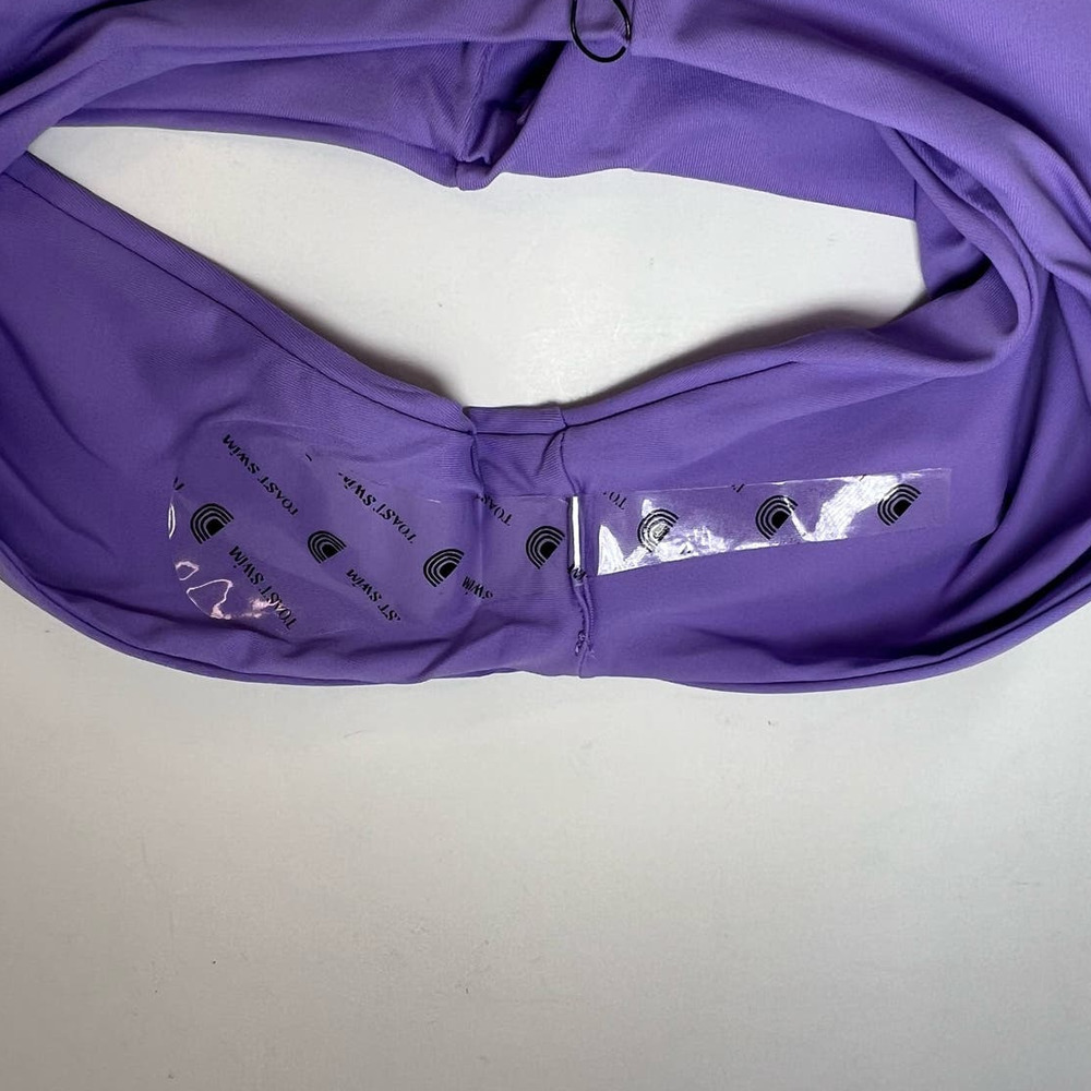 NWT Toast Swim Signature High Waisted Bikini Bottom, Violet Tulip, size XS - Picture 10 of 16